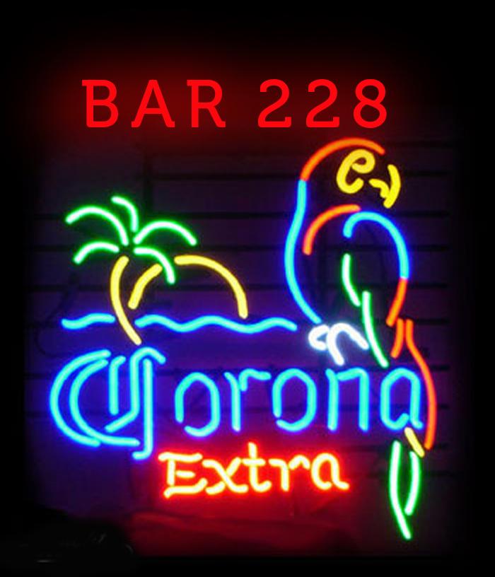 Corona Extra Parrot Bar 228 Beer Neon Sign